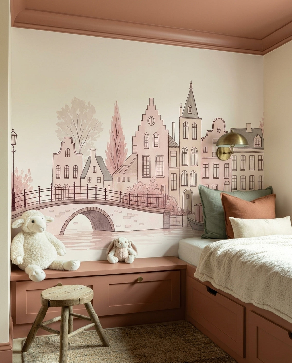 Dutch Canal Wallpaper Amsterdam Removable European Cityscape Wall Decor