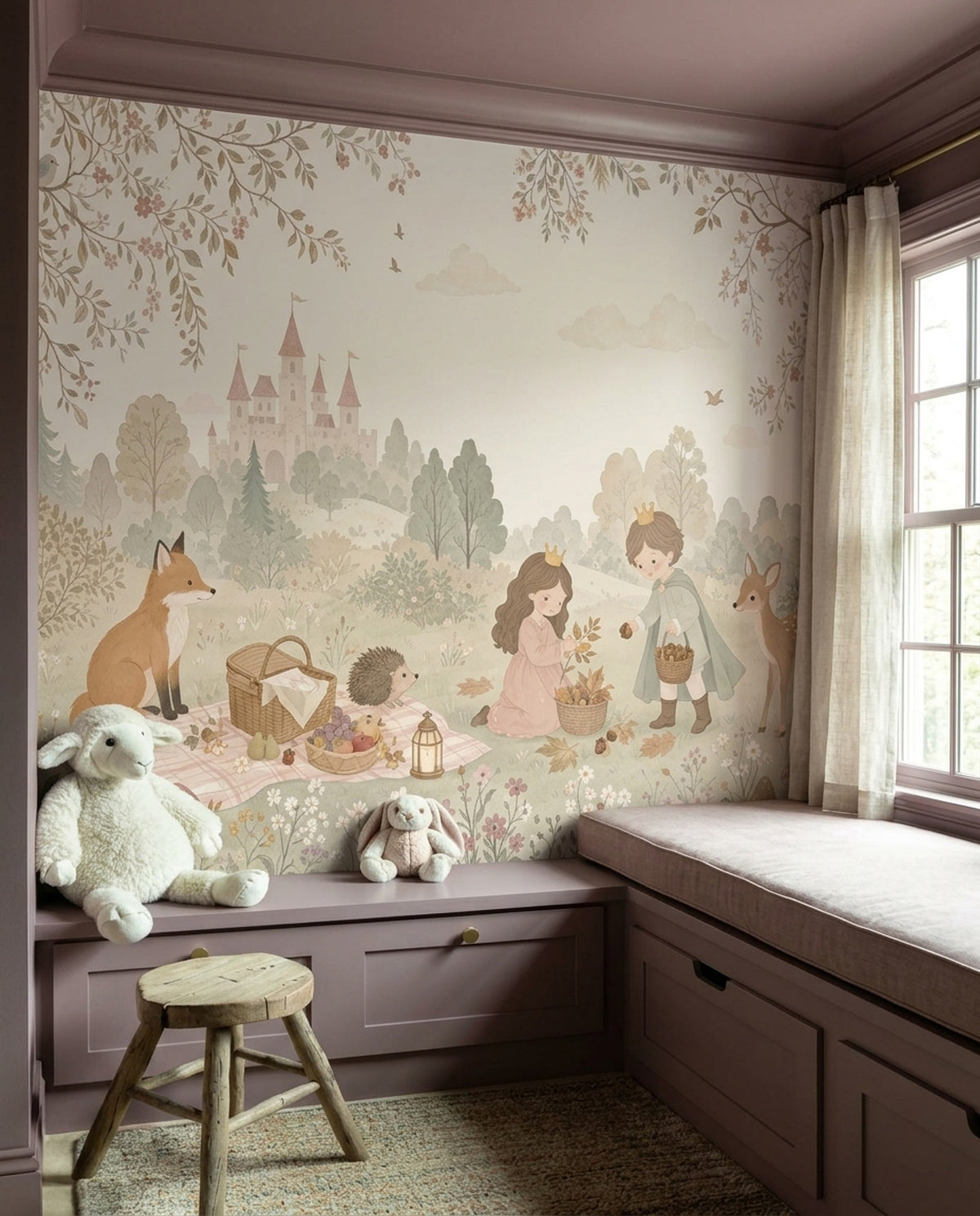 Fairytale Wallpaper Woodland Castle Removable Wall Decor