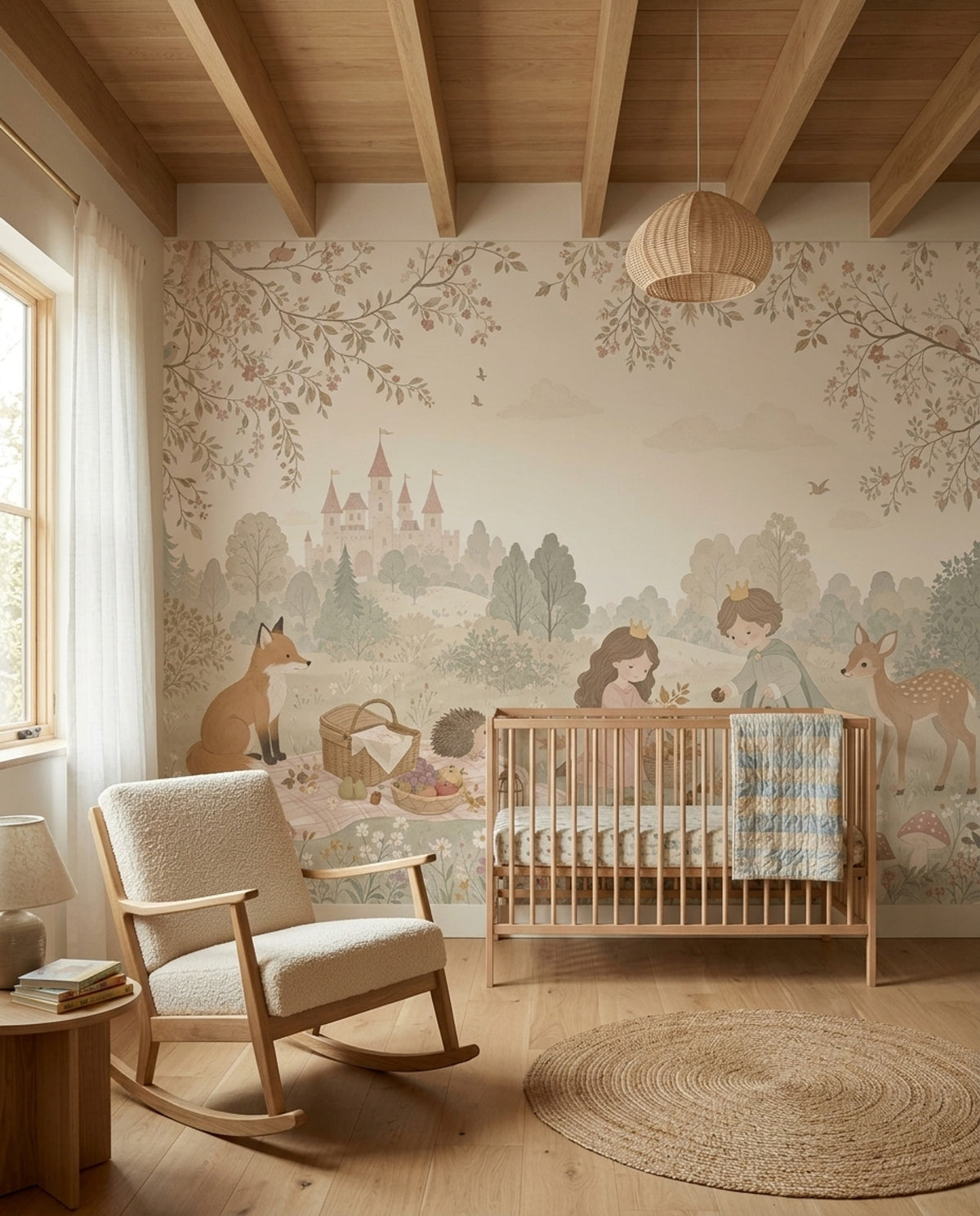 Fairytale Wallpaper Woodland Castle Removable Wall Decor