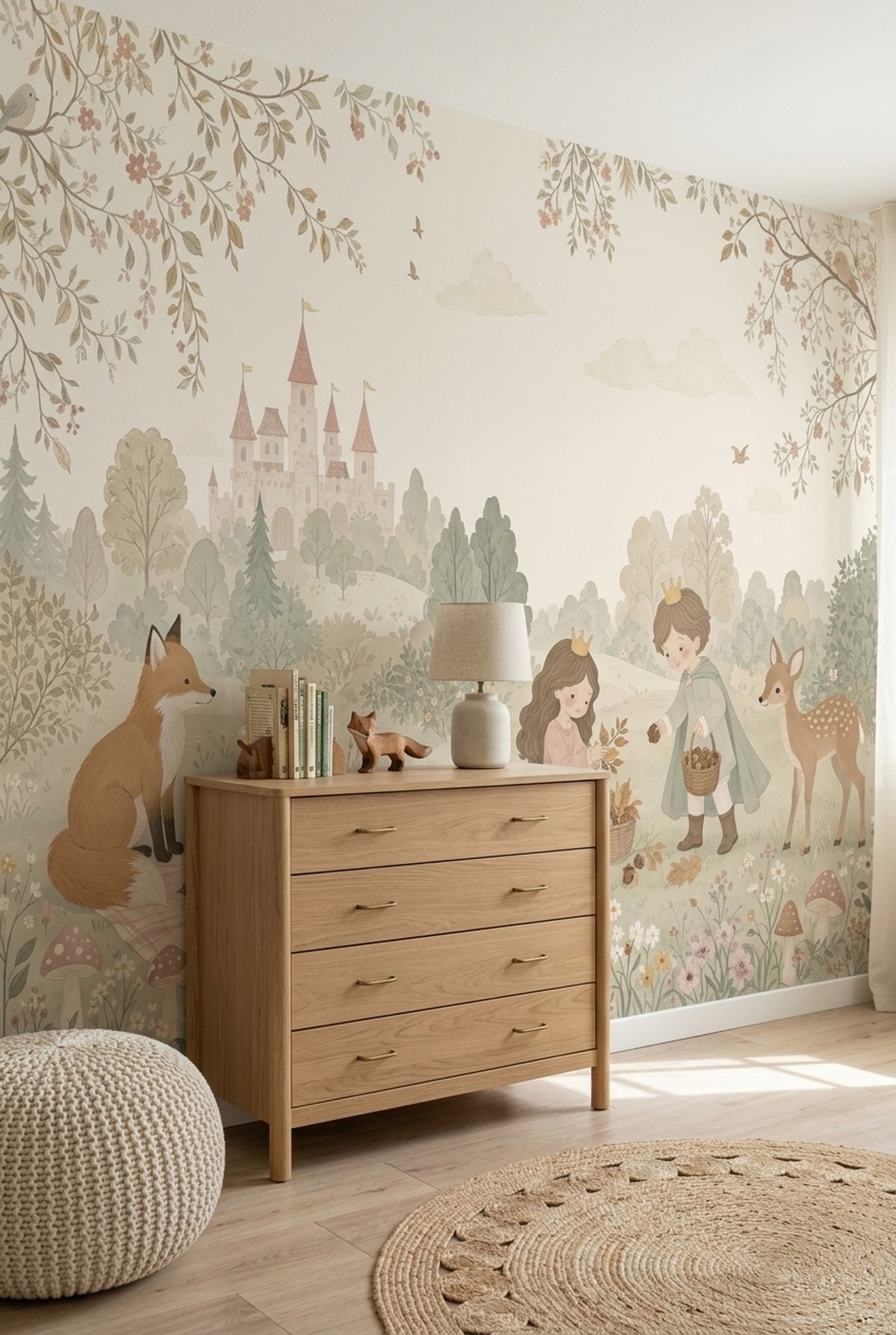 Fairytale Wallpaper Woodland Castle Removable Wall Decor