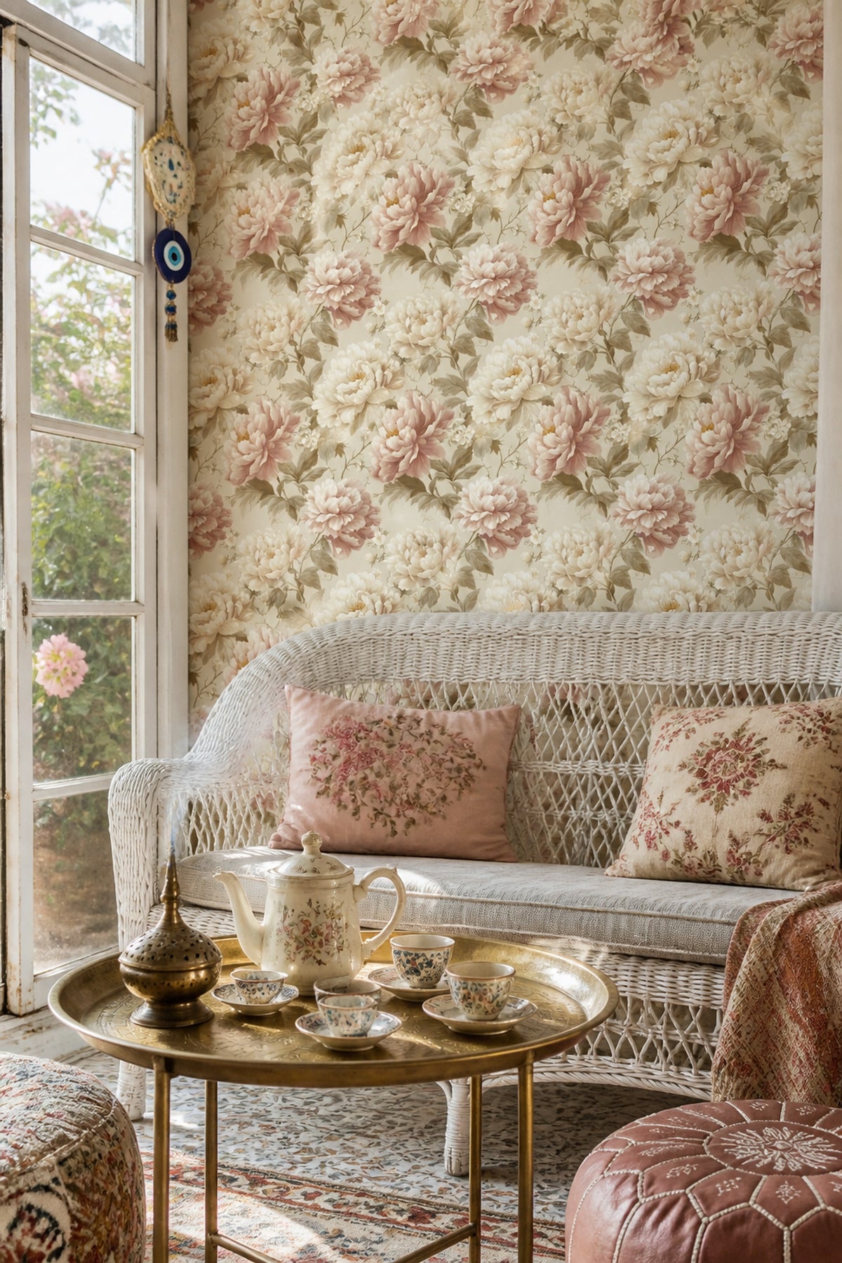 Peony Wallpaper Floral Botanical Decorative Mural