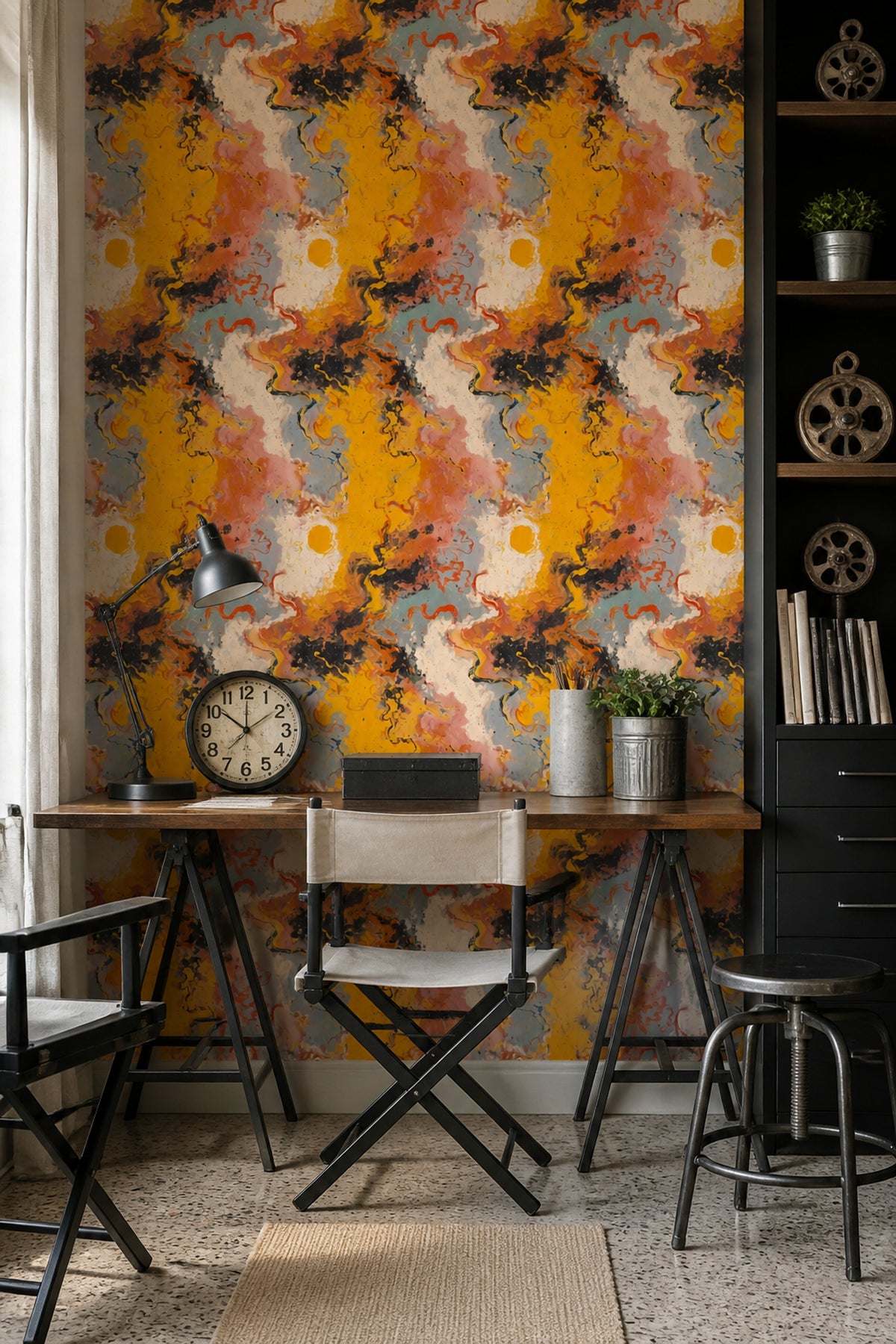 Fluid Art Wallpaper Marbled Removable Modern Wall Double Roll
