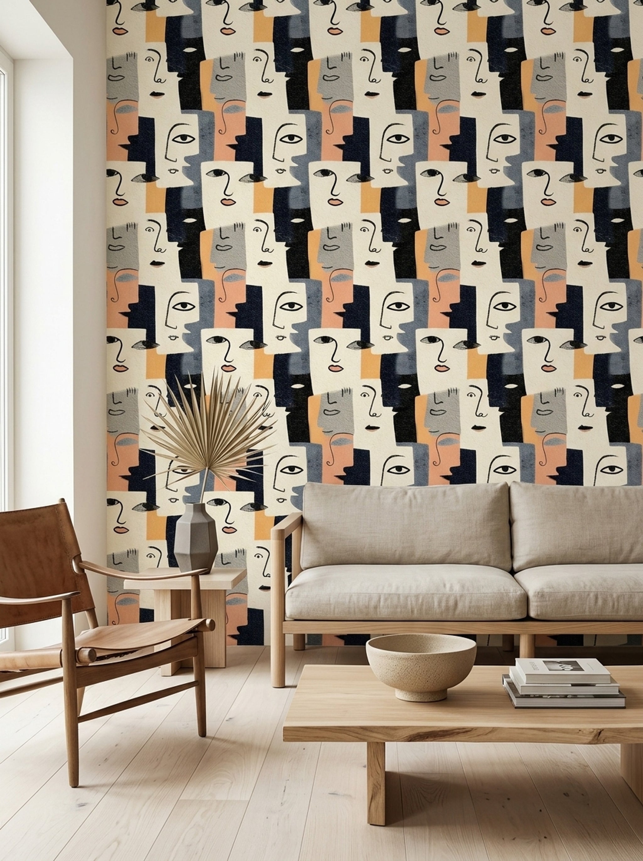 Mid Century Modern Wallpaper Modern Contemporary Removable Wall Decor