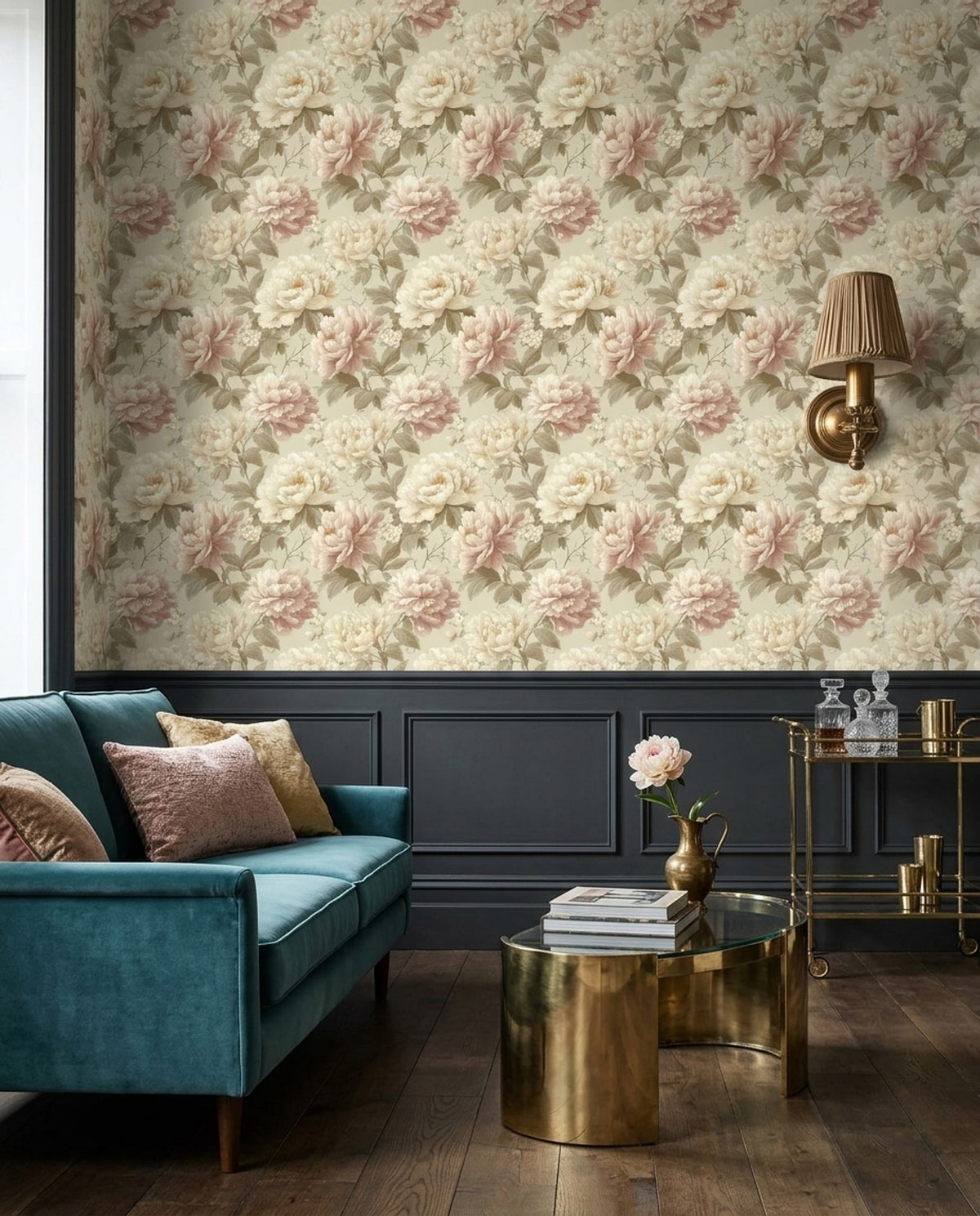 Peony Wallpaper Floral Botanical Decorative Mural