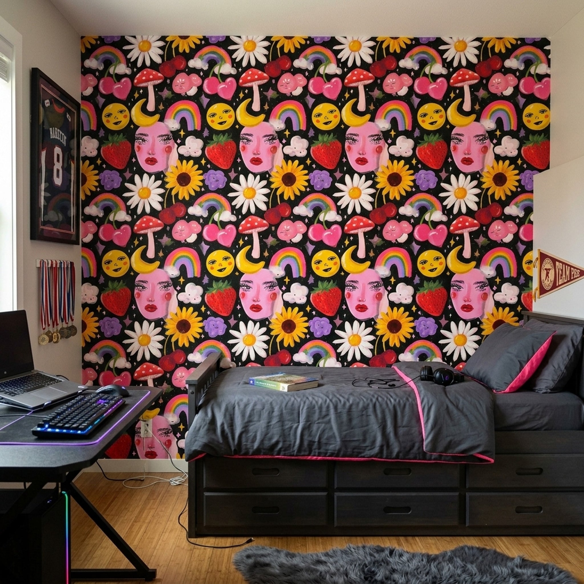 Maximalist Wallpaper Eclectic Whimsical Decorative Mural