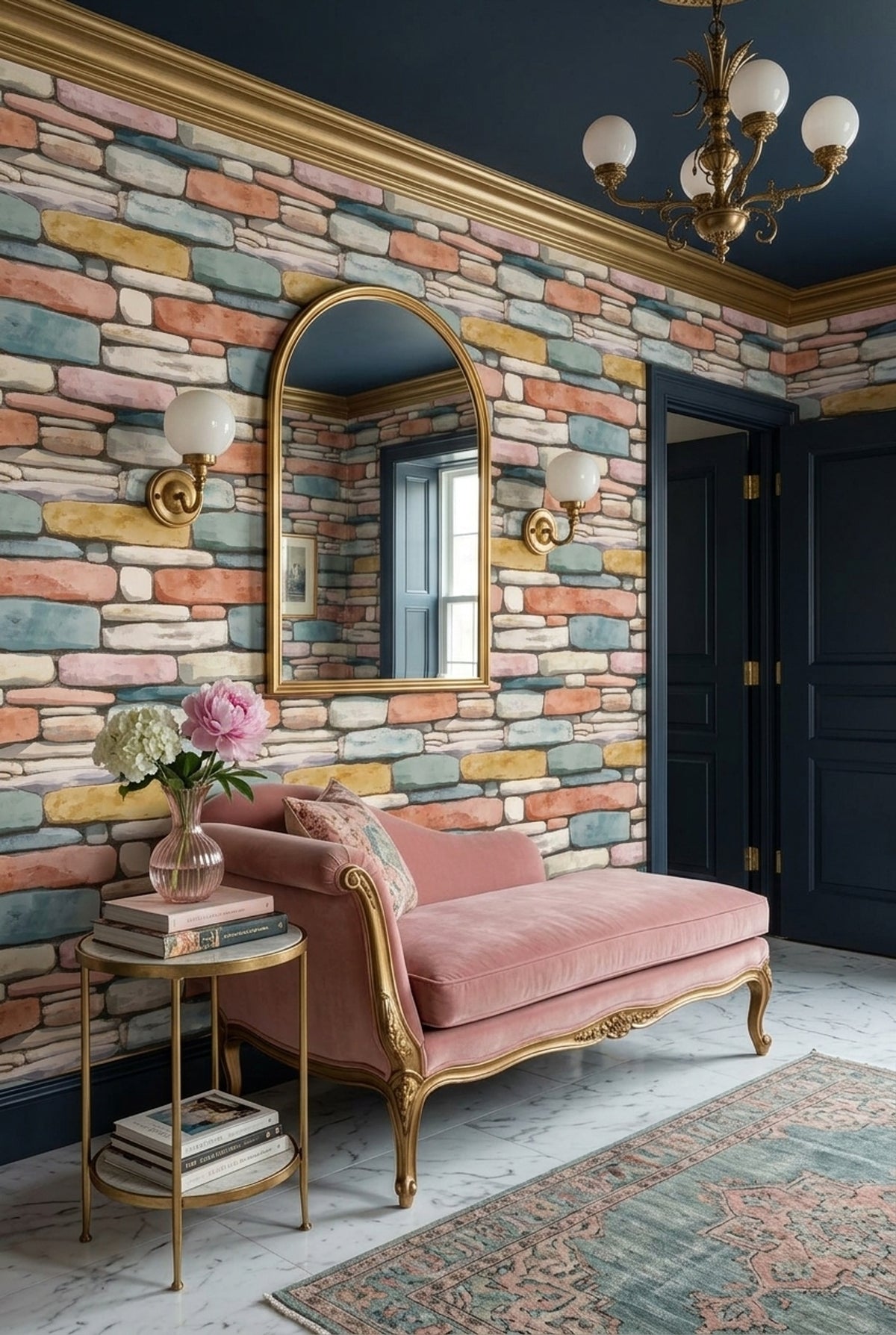 Watercolor Texture Wallpaper Stone Wall Removable Stone Wall Wall Double Roll