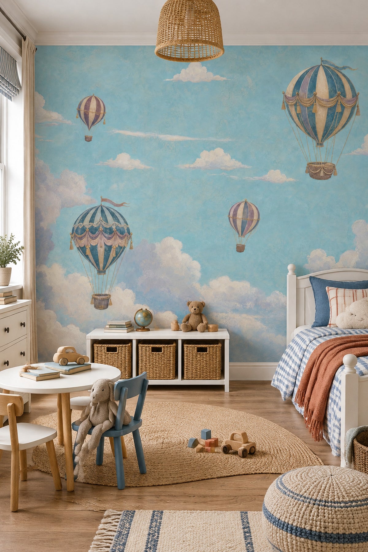 Hot Air Balloons Wallpaper Vintage Sky Wall Mural