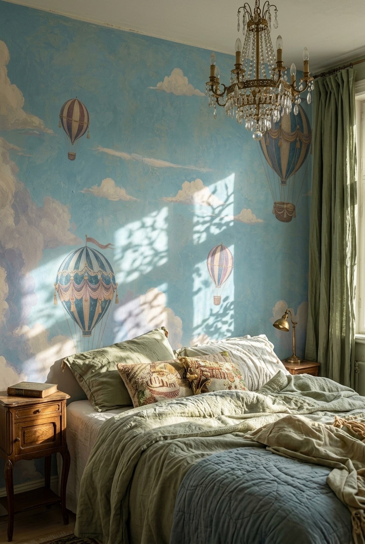 Hot Air Balloons Wallpaper Vintage Sky Wall Mural