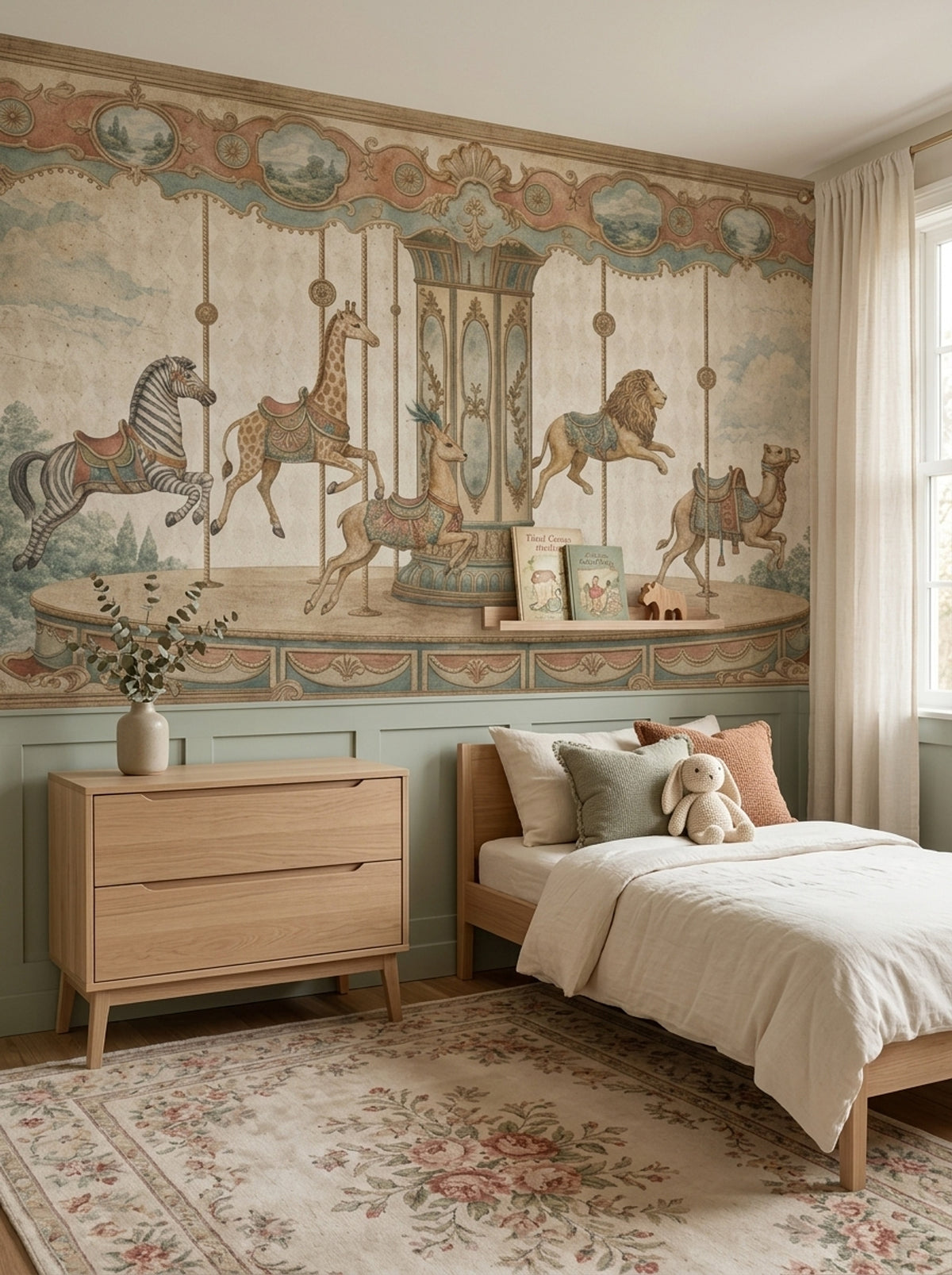 Vintage Carousel Wallpaper Ornate Fairground Wall Mural