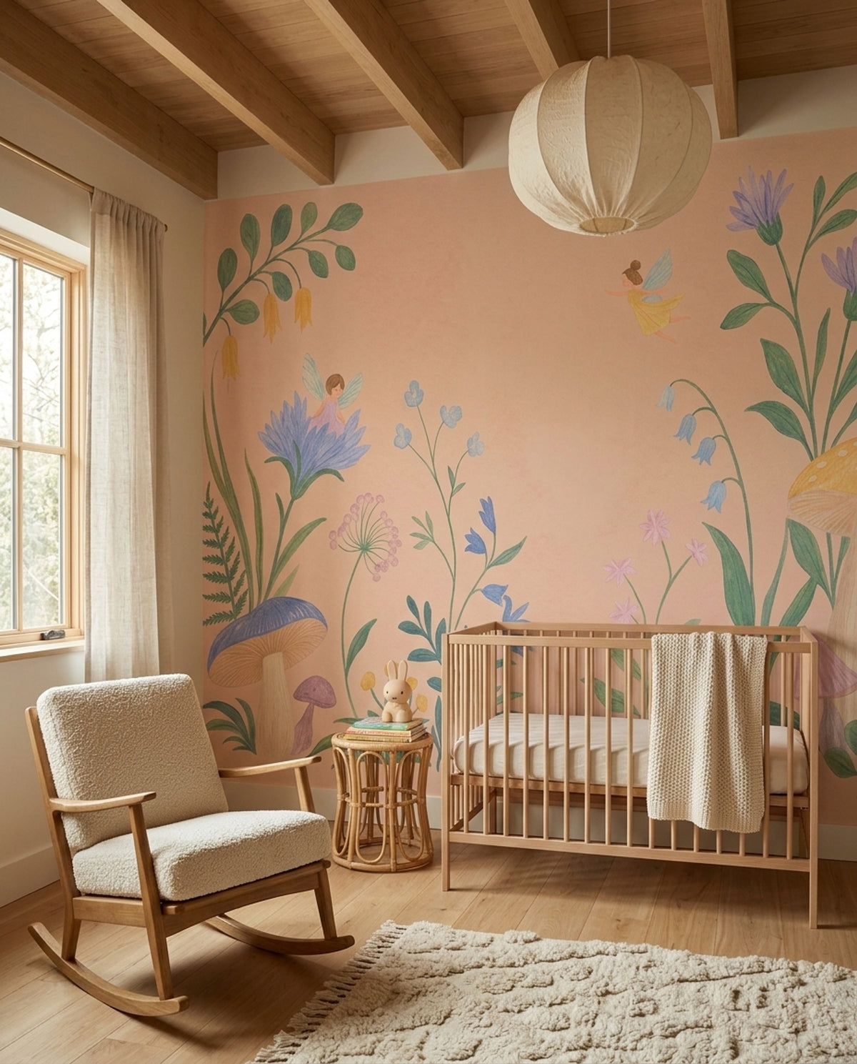 Fairy Garden Wallpaper Watercolor Botanical Wall Mural