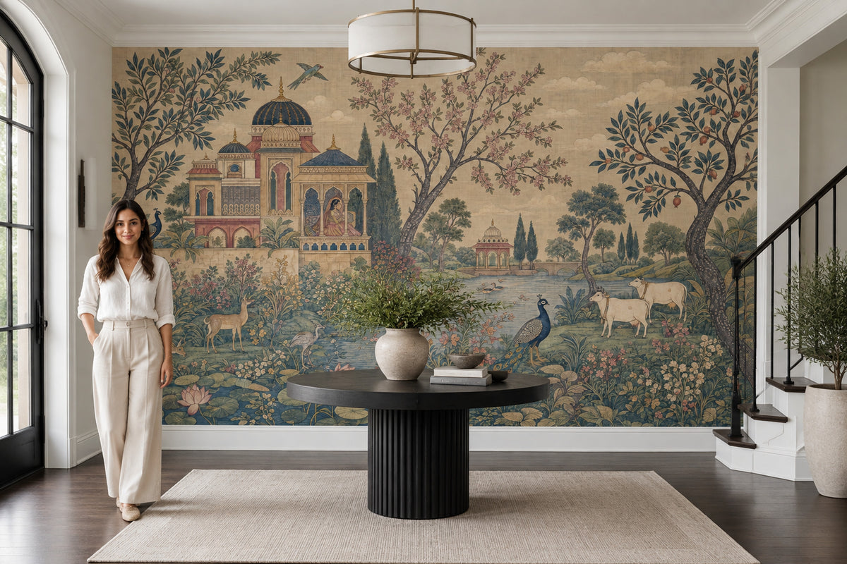 Mughal Garden Wallpaper Indian Palace Wall Mural