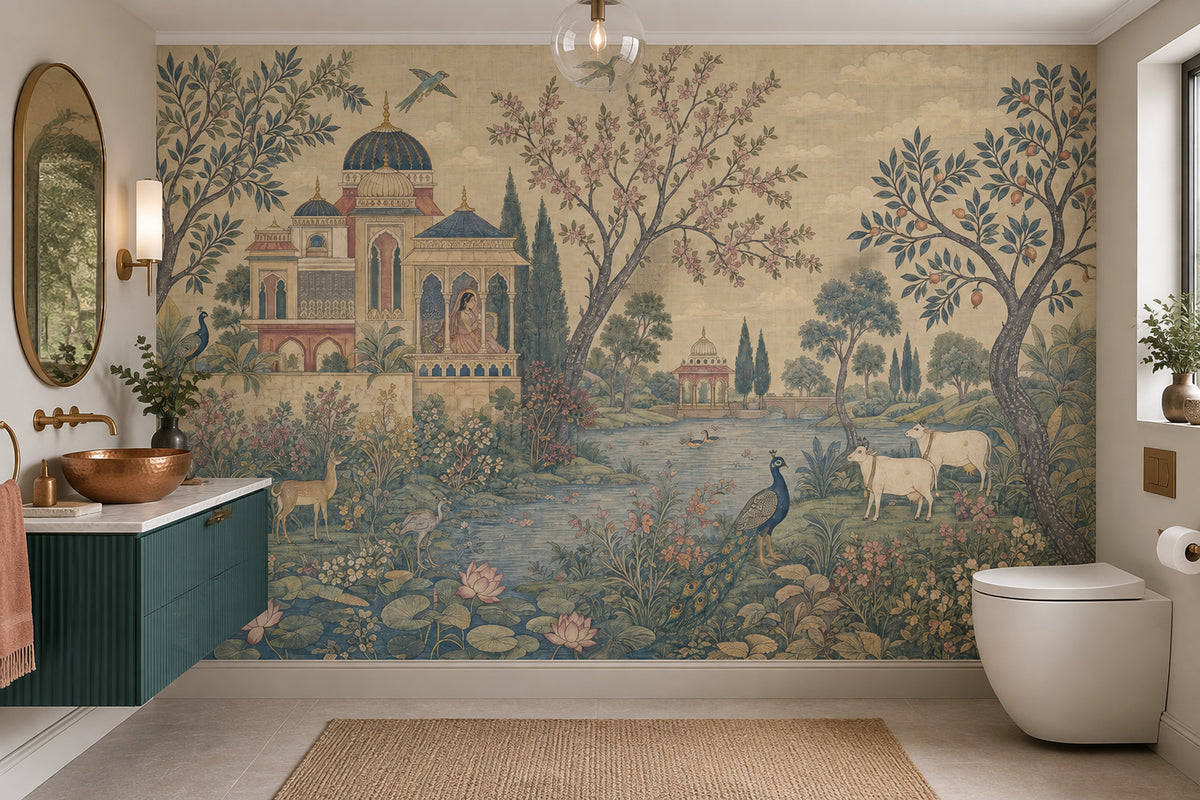 Mughal Garden Wallpaper Indian Palace Wall Mural