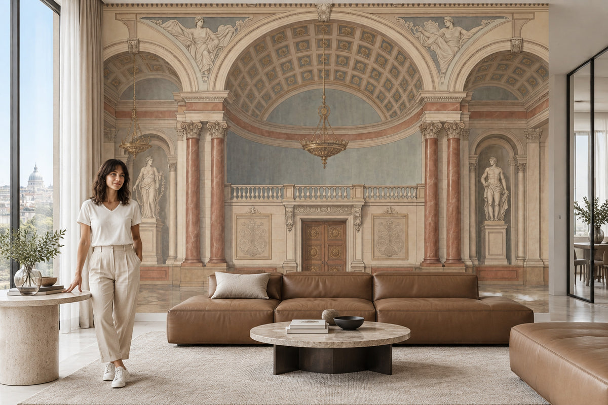 Palace Interior Wallpaper Neoclassical Arches Wall Mural