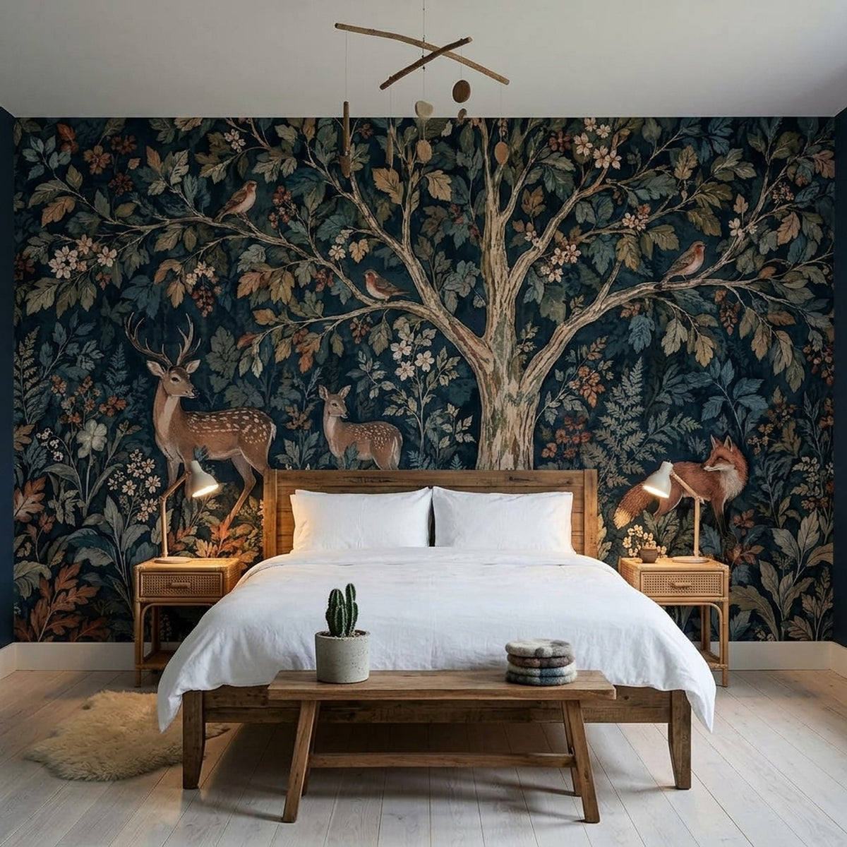 Forest Animals Wallpaper Dark Woodland Wall Mural
