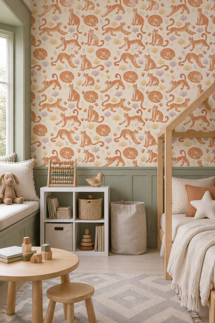 Leopard Wallpaper Watercolor Safari Pattern