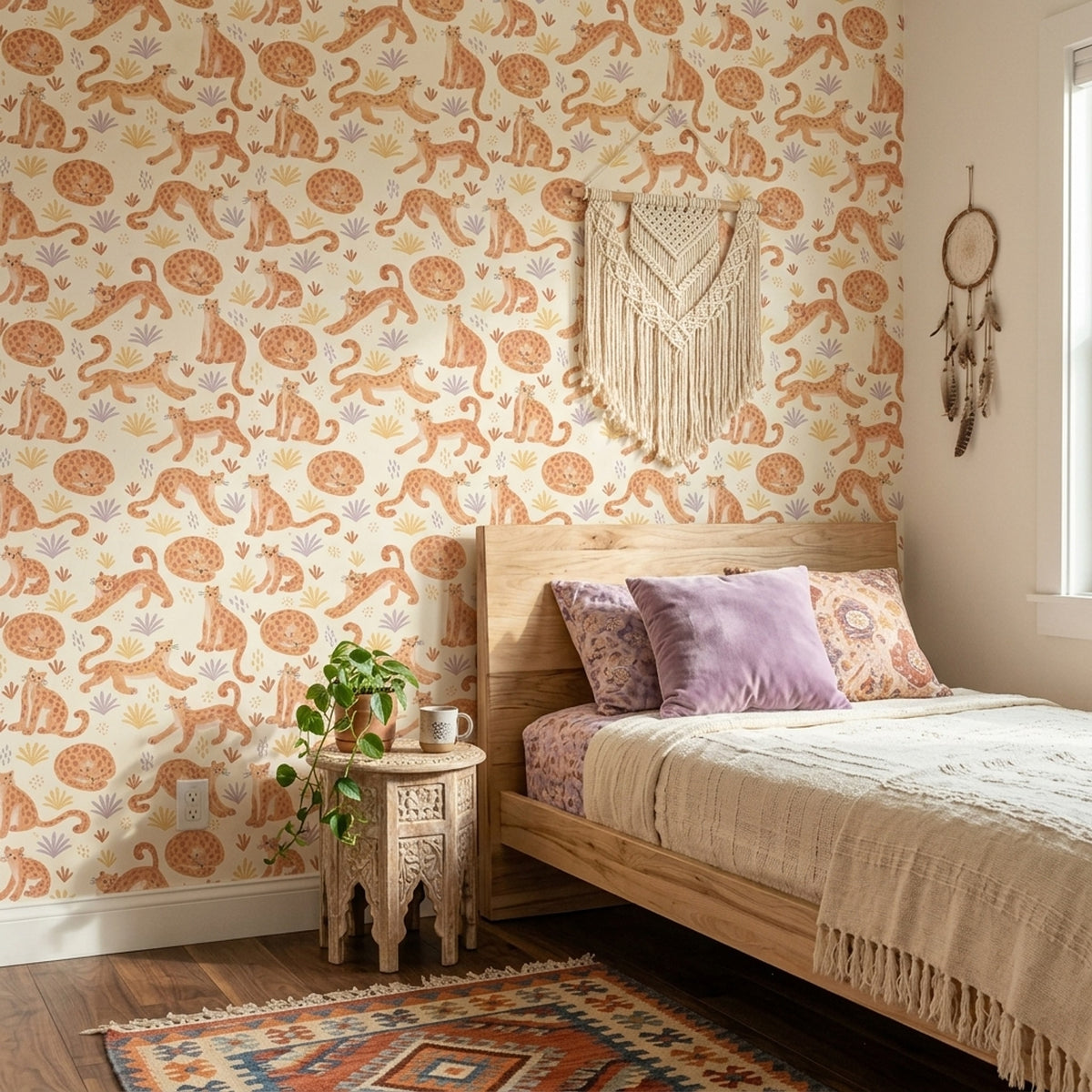 Leopard Wallpaper Watercolor Safari Pattern