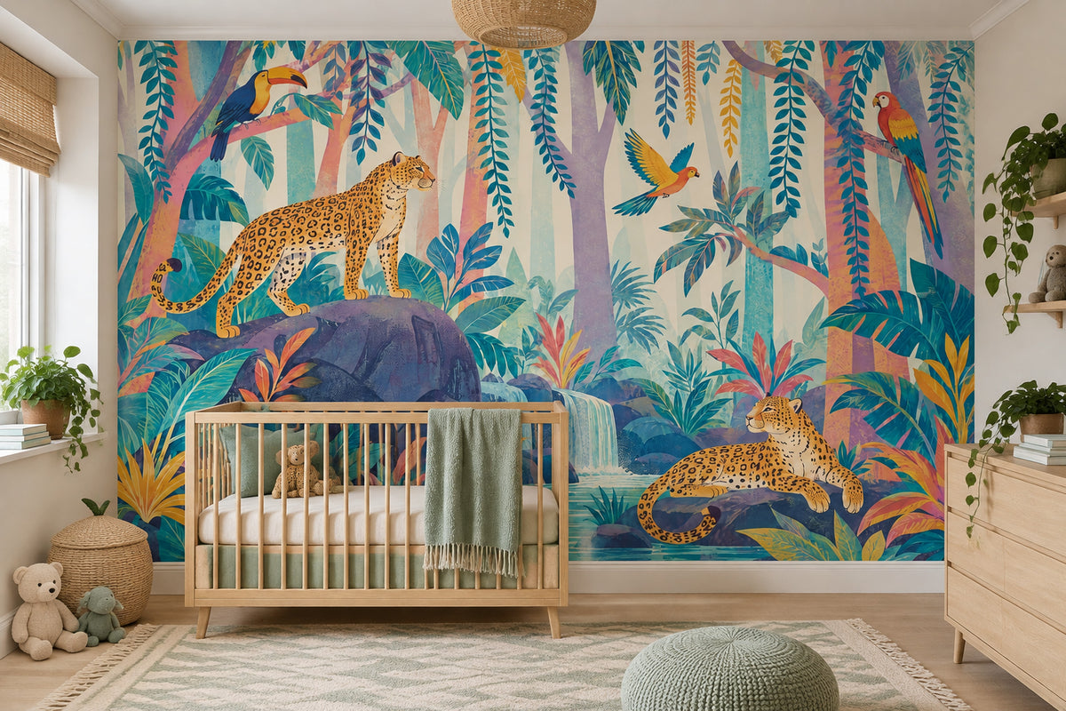 Tropical Jungle Wildlife Wallpaper Scenic Landscape Wall Mural
