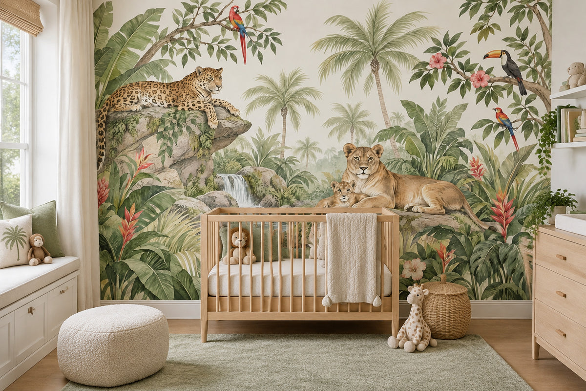 Tropical Birds Wallpaper Jungle Wildlife Wall Mural