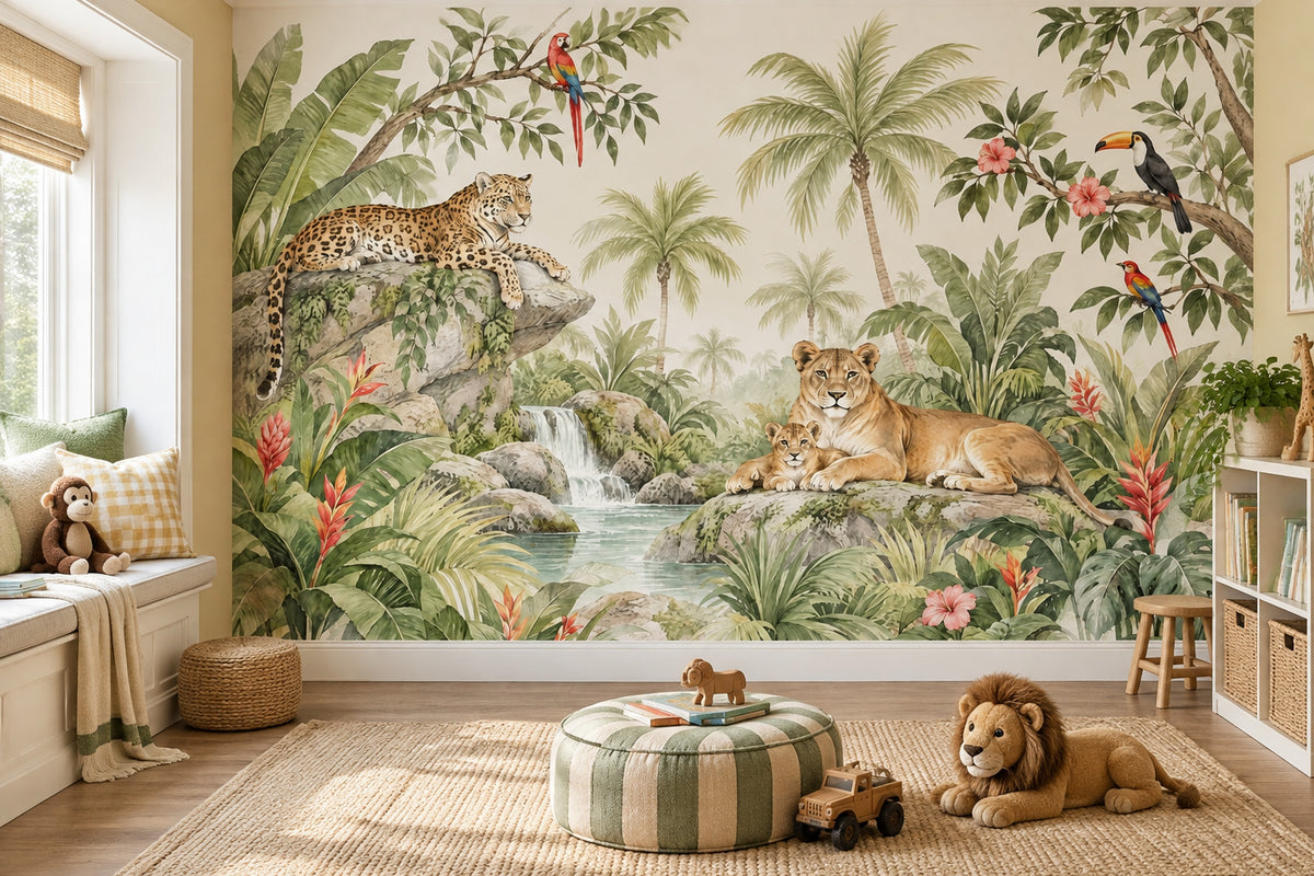 Tropical Birds Wallpaper Jungle Wildlife Wall Mural