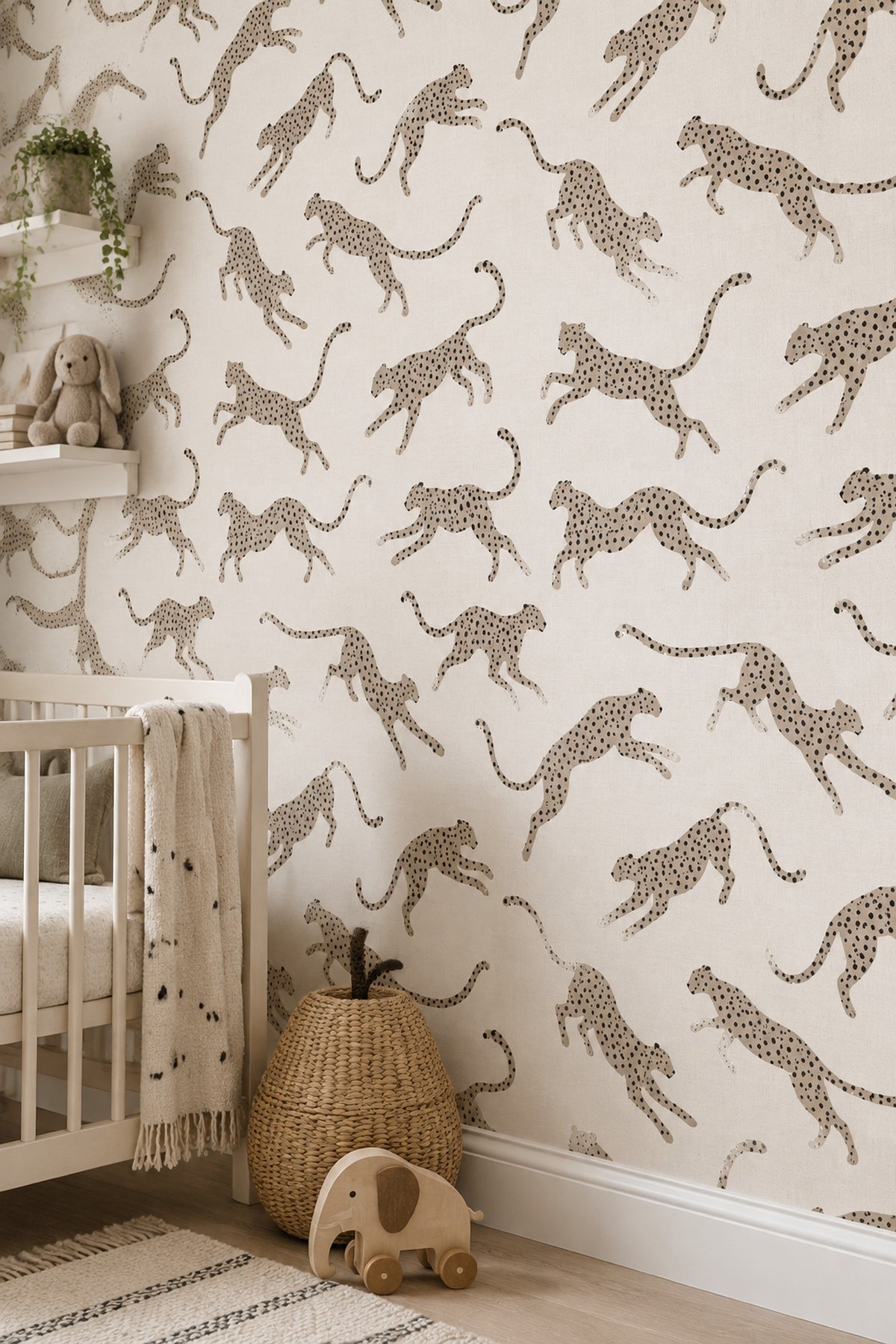 Cheetah Wallpaper Spotted Neutral Safari Pattern