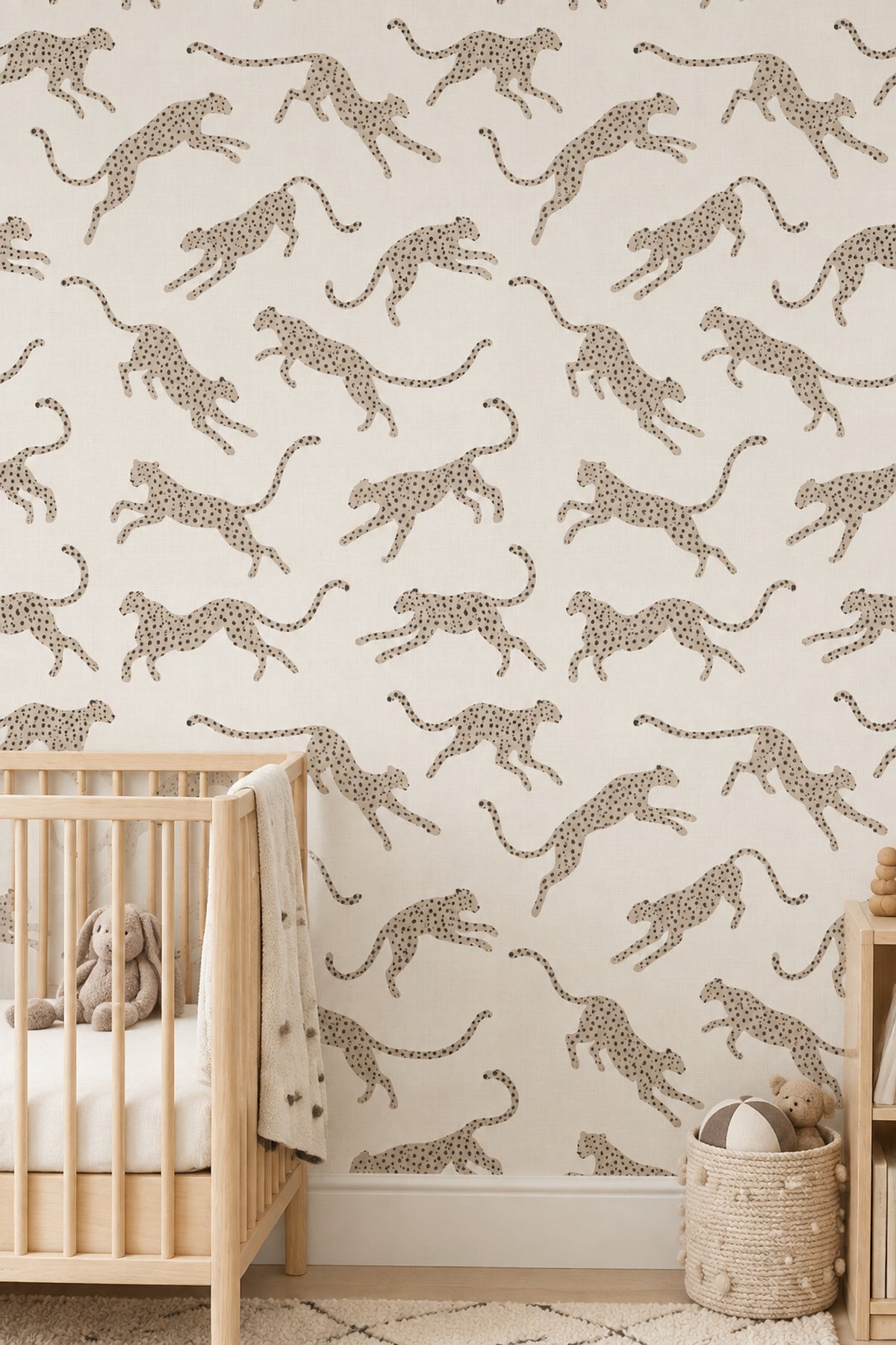 Cheetah Wallpaper Spotted Neutral Safari Pattern