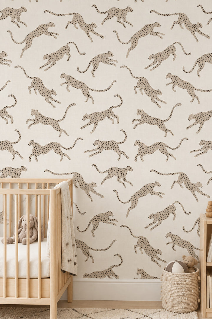 Cheetah Wallpaper Spotted Neutral Safari Pattern