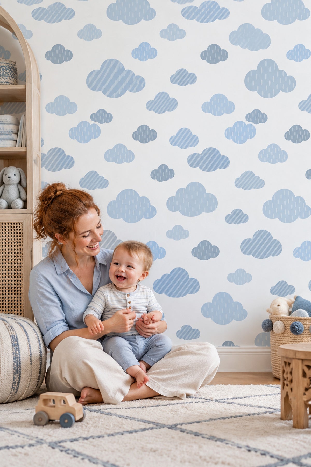 Blue Cloud Wallpaper White Background