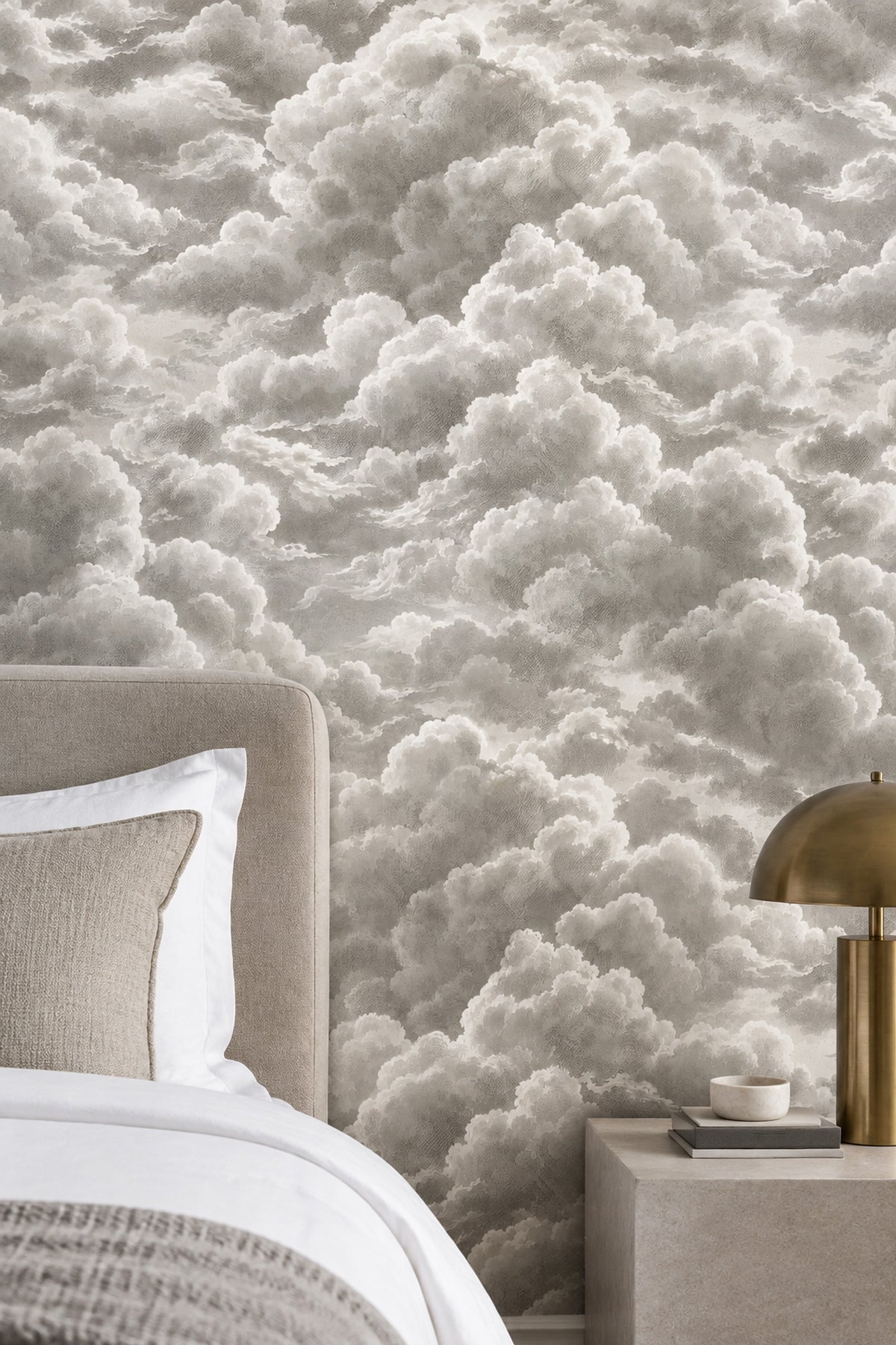 Cloudscape Wallpaper Vintage Gray Sky