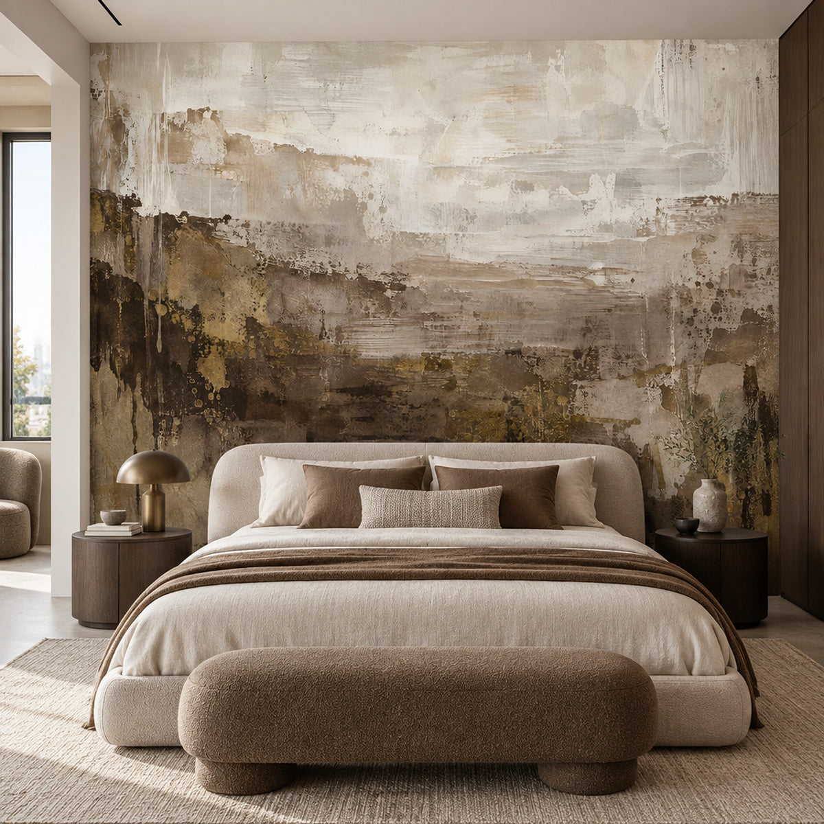 Textured Paint Drips Wallpaper Distressed Industrial Wall Mural