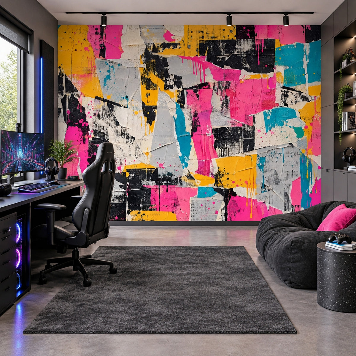 Torn Posters Collage Wallpaper Graffiti Grunge Wall Mural