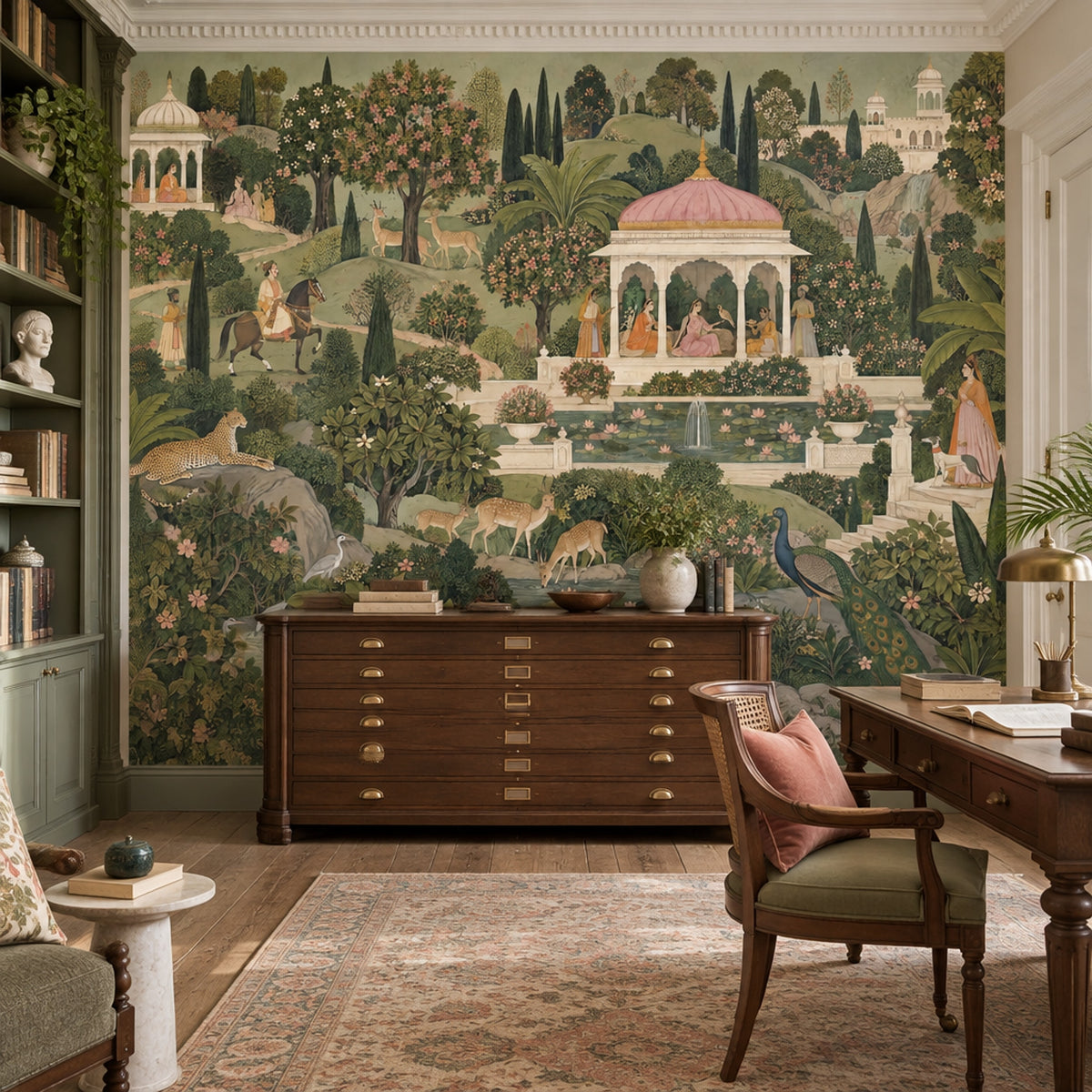 Mughal Garden Pavilion Wallpaper Indian Palace Scene Wall Mural