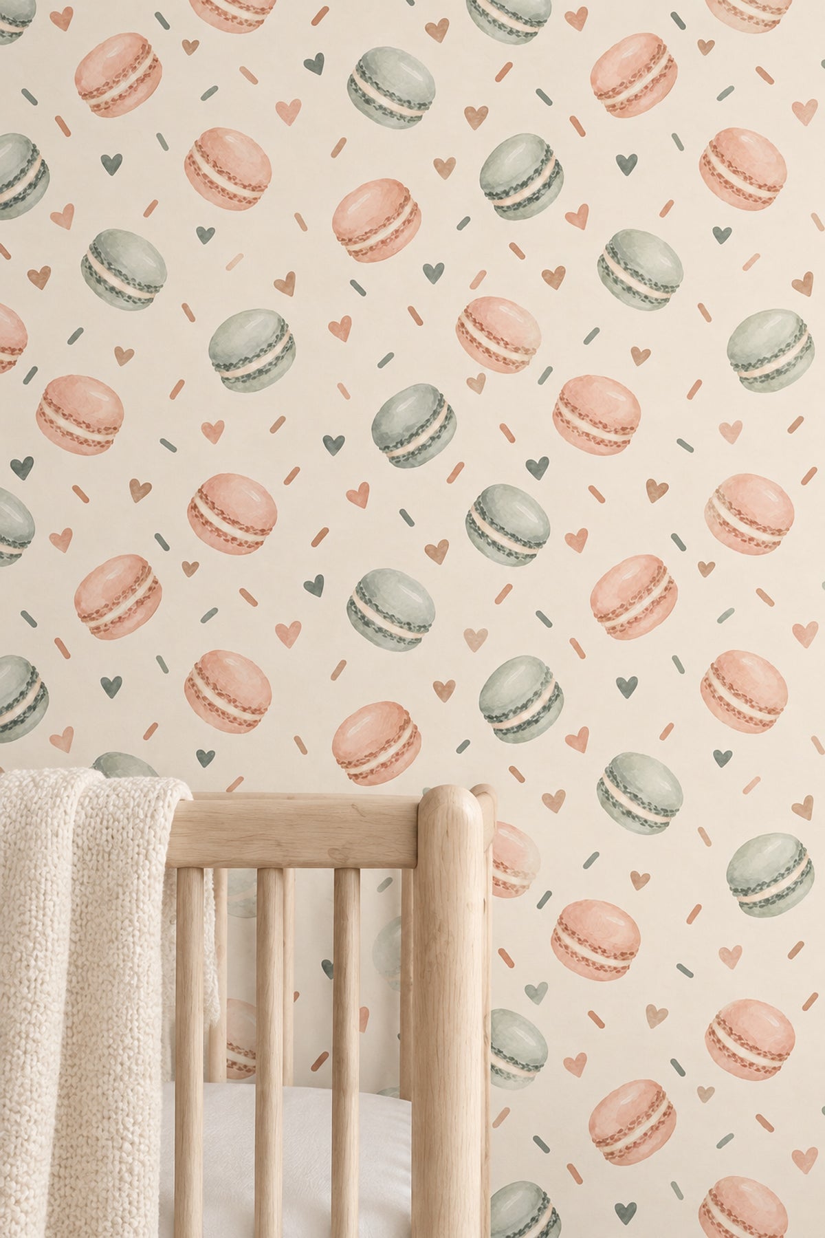 Pastel Macaron Wallpaper Watercolor Texture On Cream Background