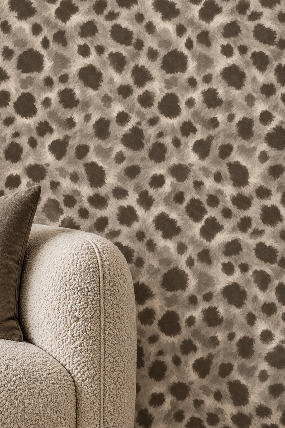 Leopard Spots Wallpaper Taupe Gray Neutral Animal Print