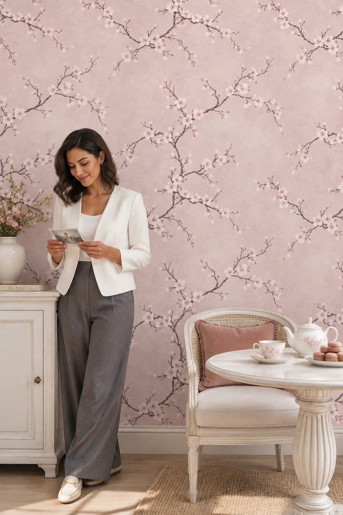 Cherry Blossom Wallpaper Watercolor Pink Branches