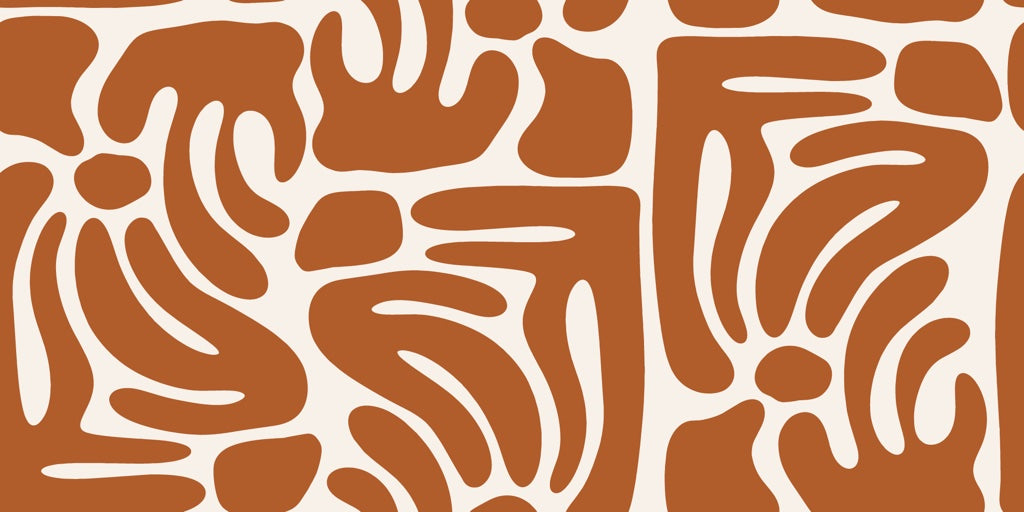 Abstract Pattern Wallpaper Organic Curved Decorative Mural pattern artwork