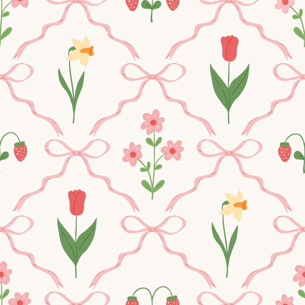 Floral Wallpaper Modern Light Decorative Mural pattern artwork