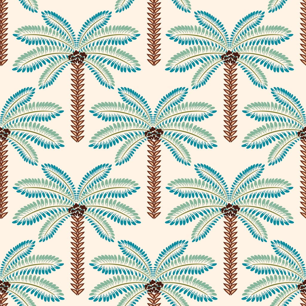Tropical Wallpaper Palm Trees Vintage Decorative Mural pattern artwork
