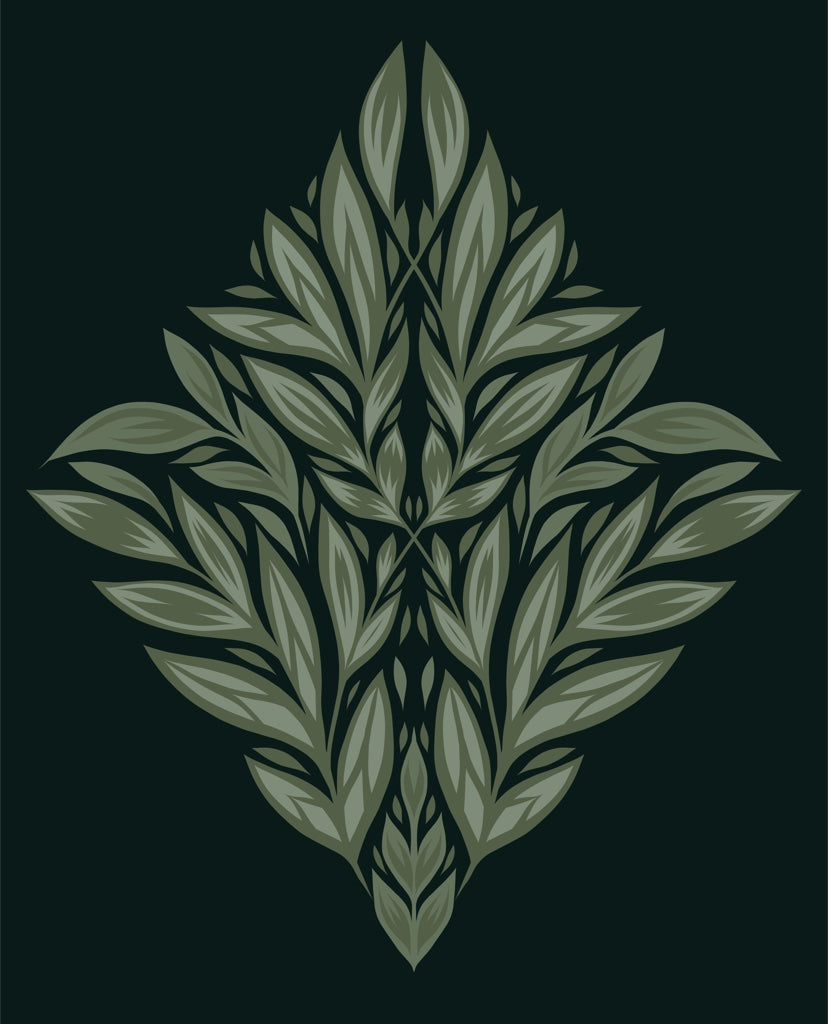 Shades Of Green Wallpaper Nature Leaf Decorative Mural pattern artwork