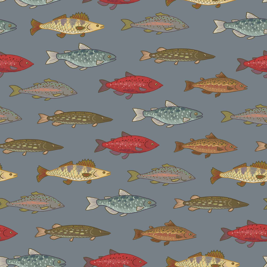 Multicolor Fish Pattern Wallpaper pattern artwork