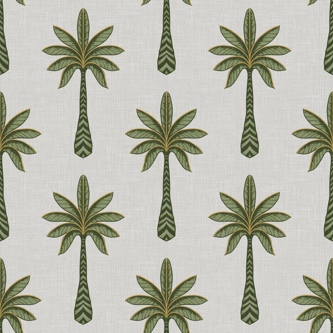 White and Green Palm Tree Pattern Wallpaper pattern artwork