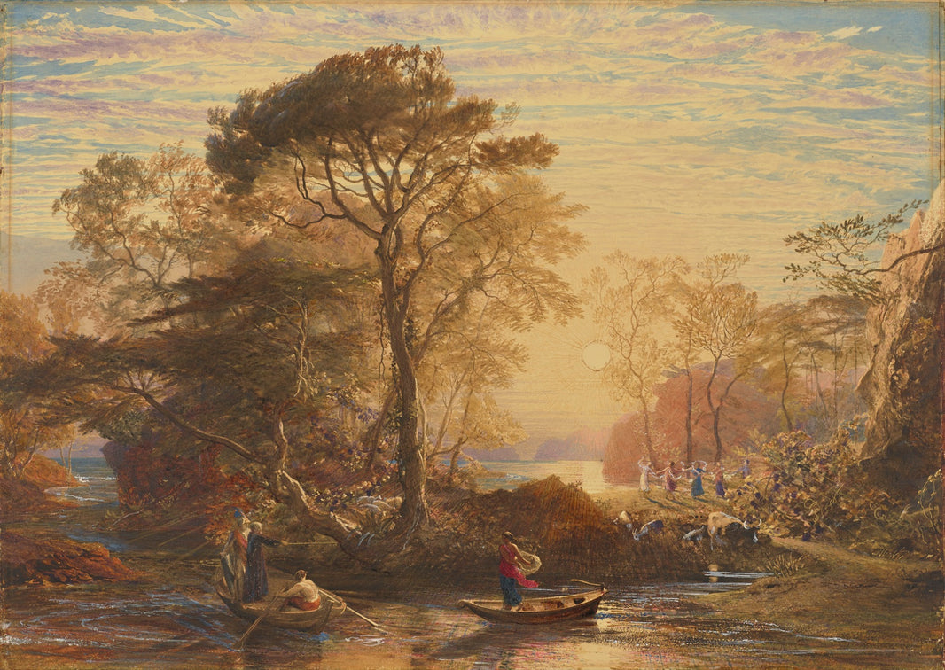 Golden Look Hour Landscape Nature Wall Mural pattern artwork