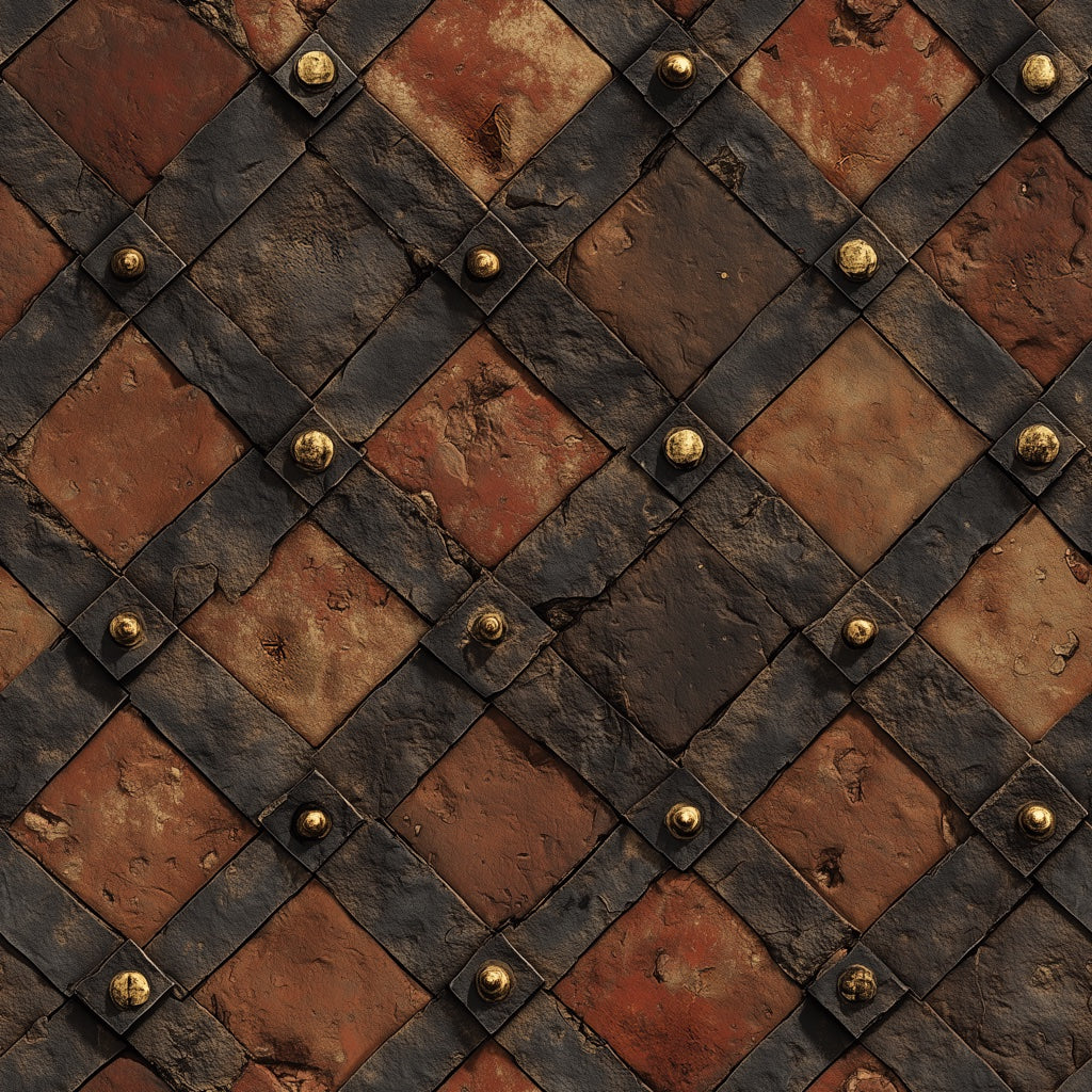 Studded Rivets Wallpaper Industrial Rustic Decorative Mural pattern artwork