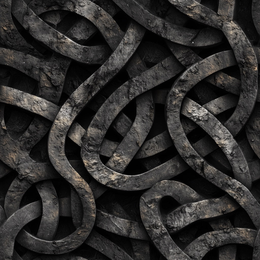 Interwoven Bands Wallpaper 3D Texture Industrial Decorative Mural pattern artwork