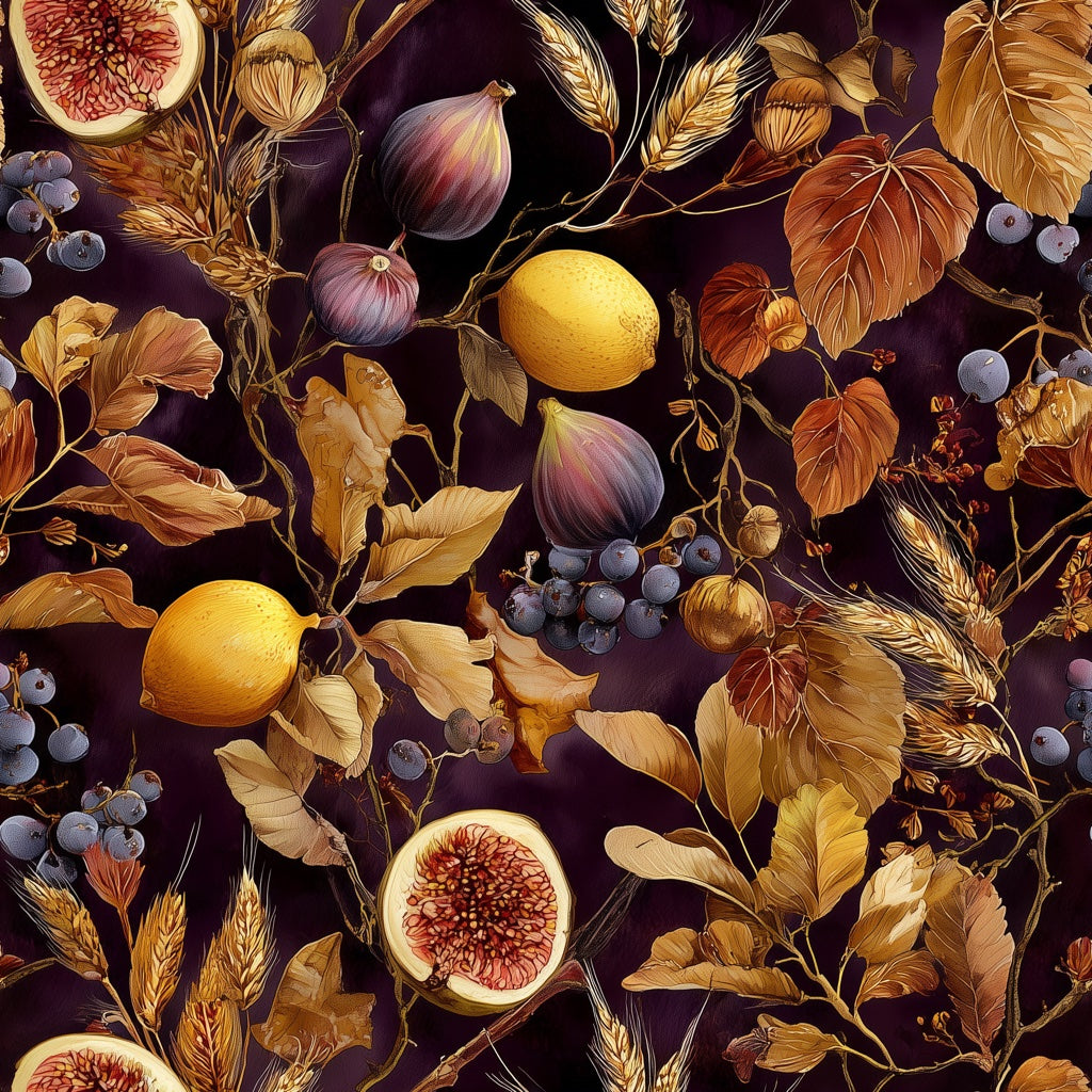 Dark Floral Wallpaper Elegant Classic Decorative Mural pattern artwork
