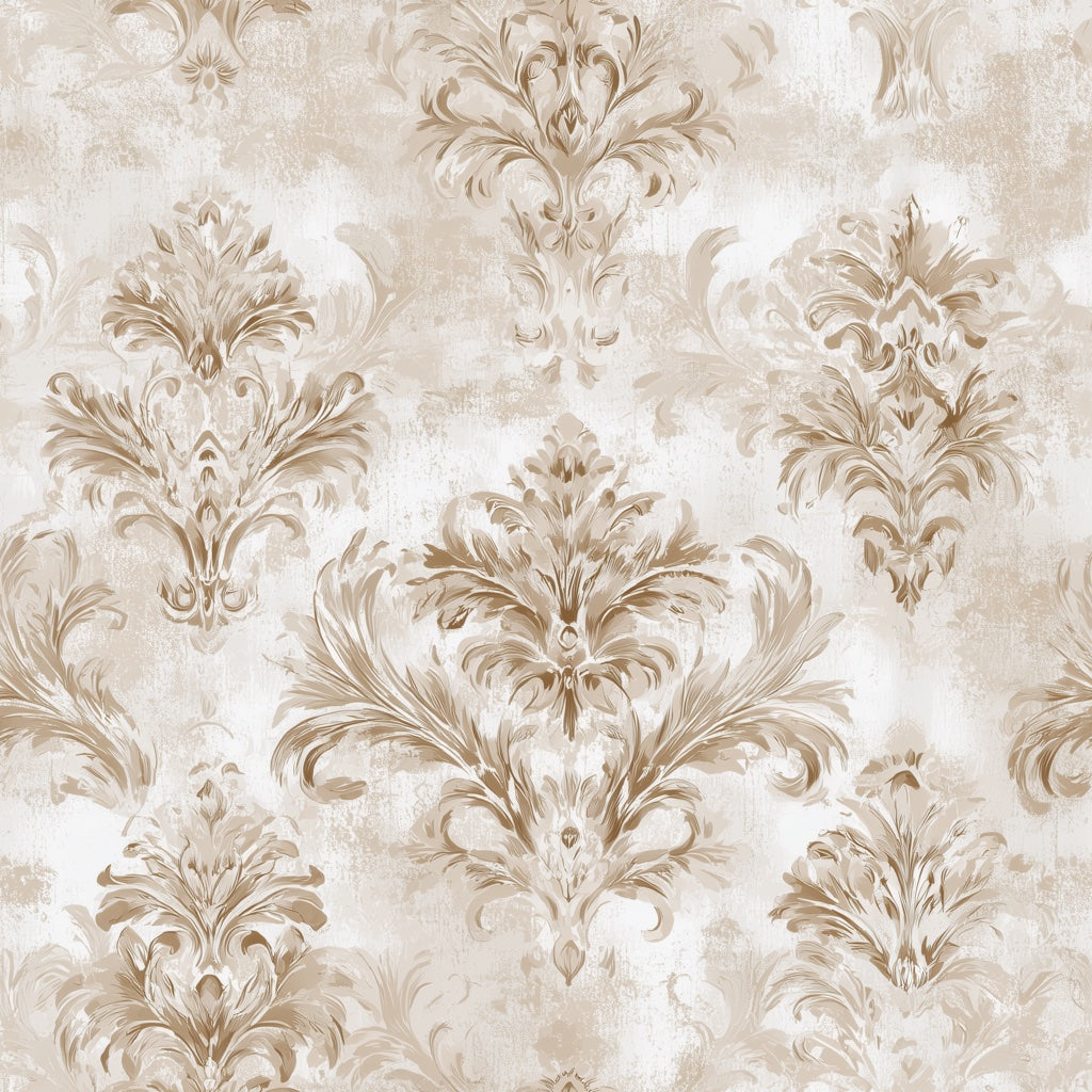 Damask Wallpaper Ornate Vintage Decorative Mural pattern artwork