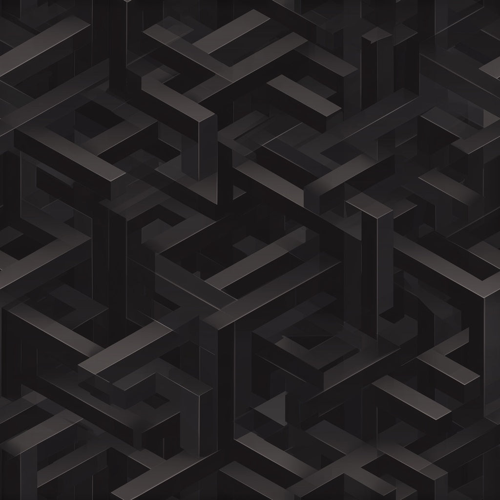 3D Illusion Wallpaper Maze Removable Architectural Wall Art pattern artwork