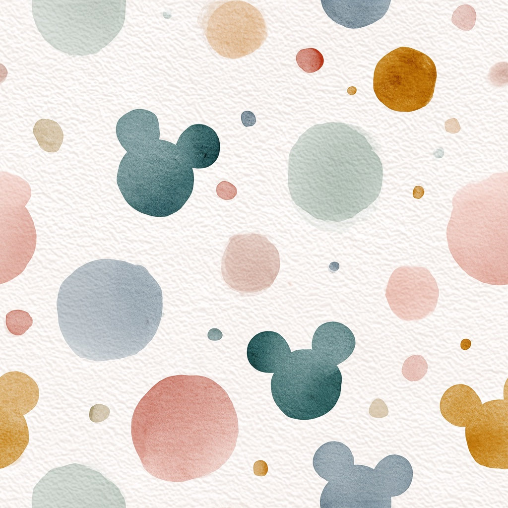 Abstract Dots Wallpaper Watercolor Circles Removable Soft Pastel Wall Decor pattern artwork