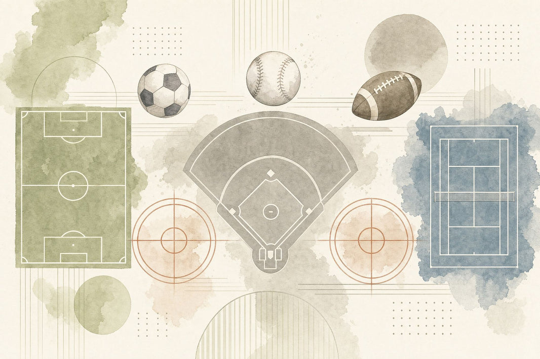 Watercolor Texture Wallpaper Sports Diagram Athletic Wall Mural pattern artwork