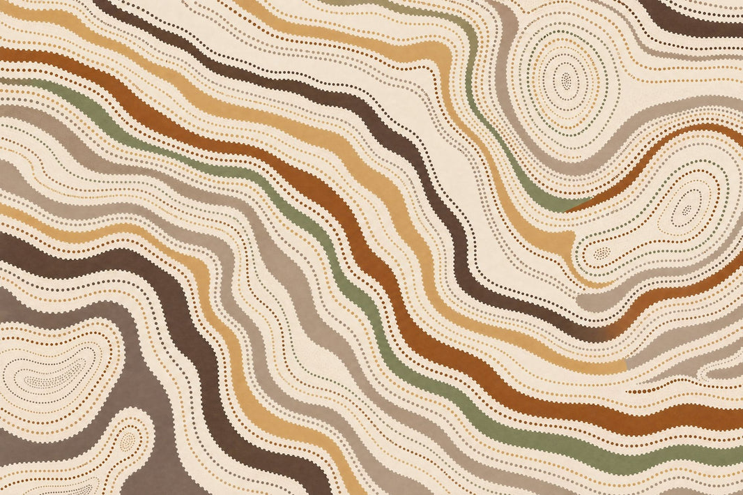 Topographic Wallpaper Contour Lines Removable Earth Tones Wall Decor pattern artwork