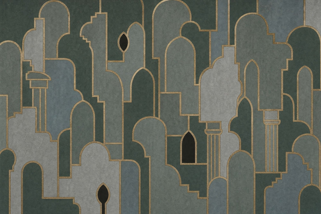 Muted Green Wallpaper Olive Forest Green Wall Mural pattern artwork